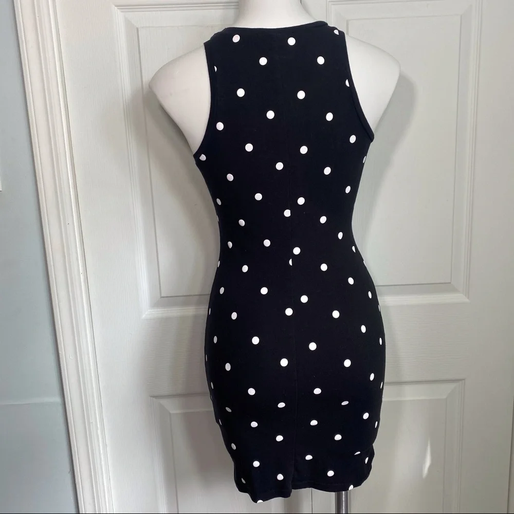Derek Heart Polka-Dot Fitted Dress - Picture 6 of 8